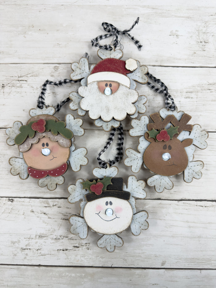 Stitched Snowflakes Ornaments DIY Kit (can use with tea light)