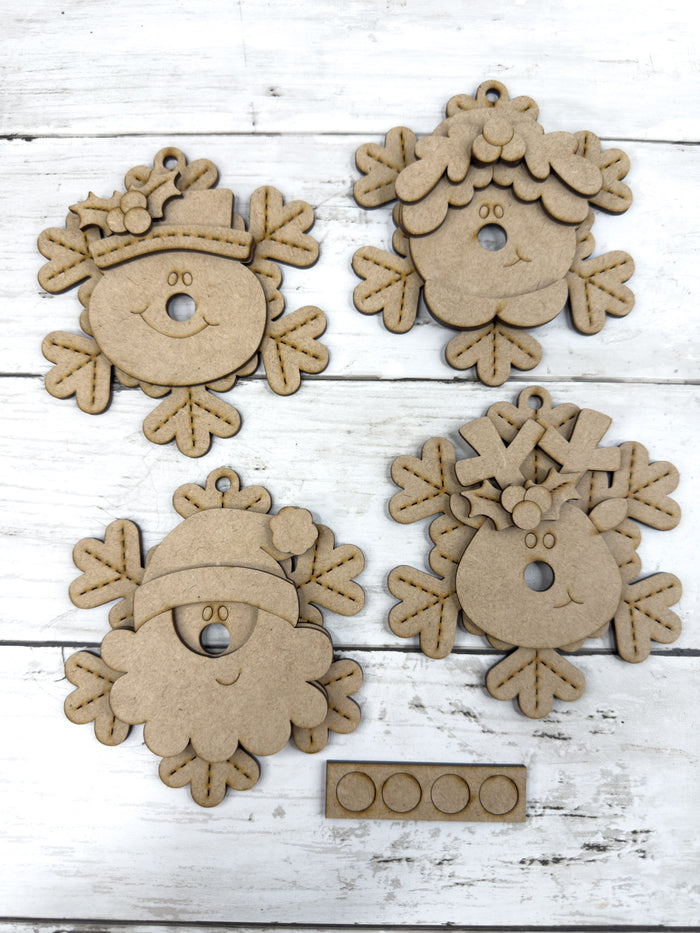 Stitched Snowflakes Ornaments DIY Kit (can use with tea light)