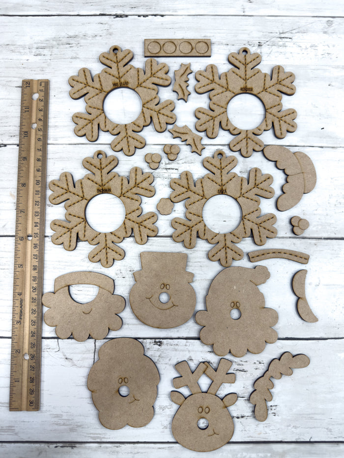 Stitched Snowflakes Ornaments DIY Kit (can use with tea light)