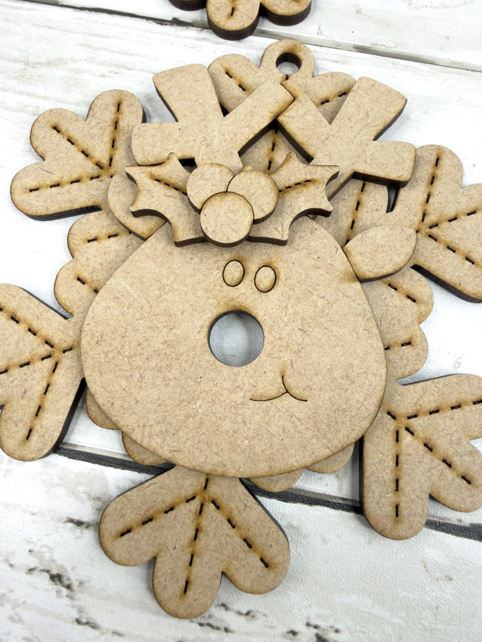 Stitched Snowflakes Ornaments DIY Kit (can use with tea light)