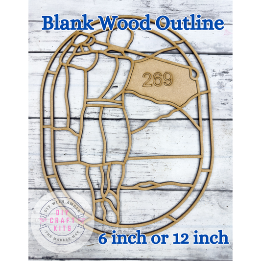 Style 269 Golf Laser Cut Outline Frame Blank