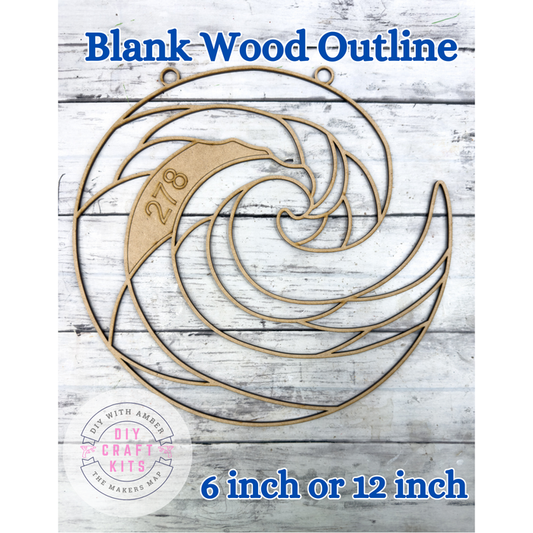 Style 278 Wave Laser Cut Outline Frame Blank