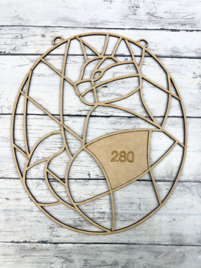 Style 280 Mosaic Cat Laser Cut Outline Frame Blank