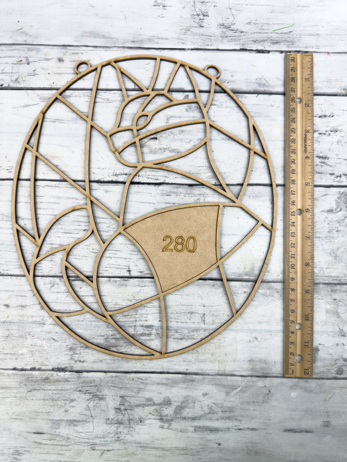 Style 280 Mosaic Cat Laser Cut Outline Frame Blank