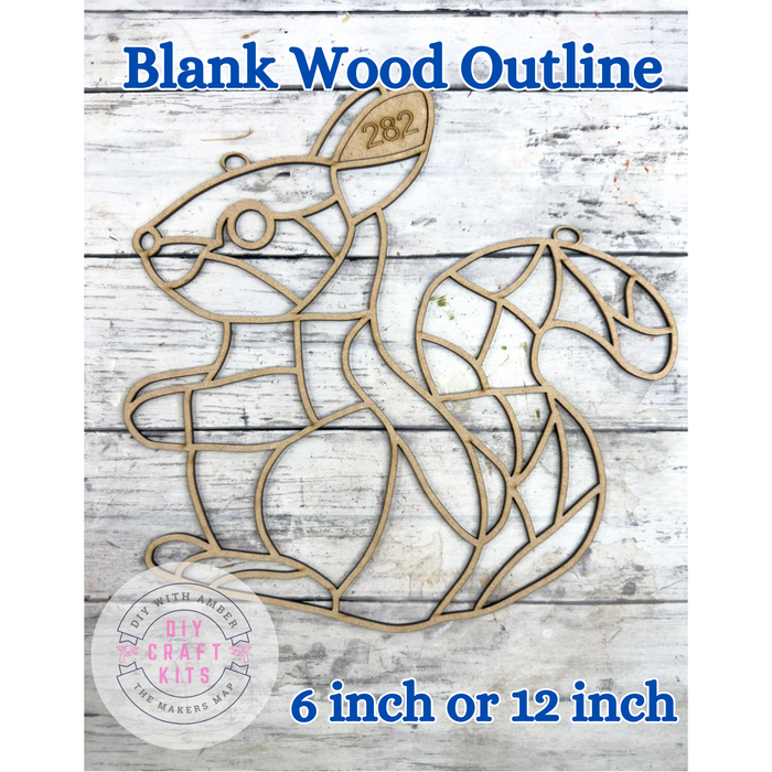 Style 282 Squirrel Laser Cut Outline Frame Blank