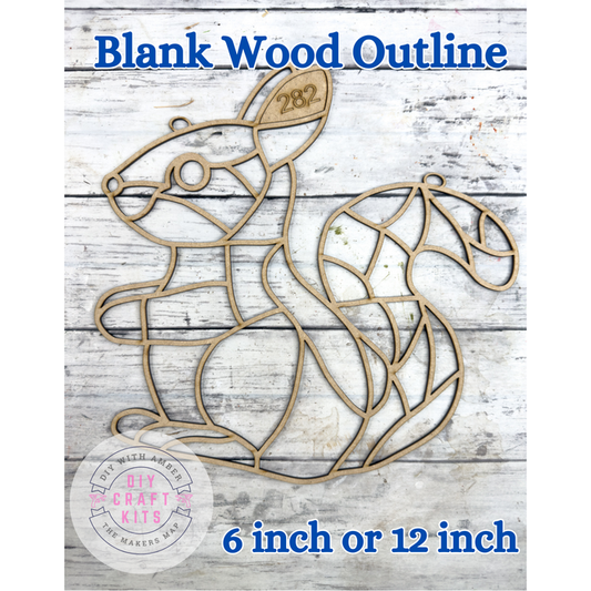 Style 282 Squirrel Laser Cut Outline Frame Blank
