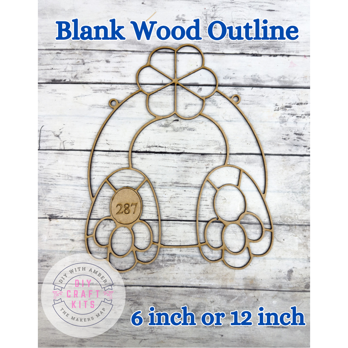 Style 287 Bunny Butt Laser Cut Outline Frame Blank