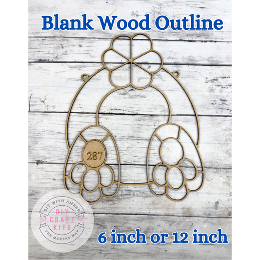 Style 287 Bunny Butt Laser Cut Outline Frame Blank