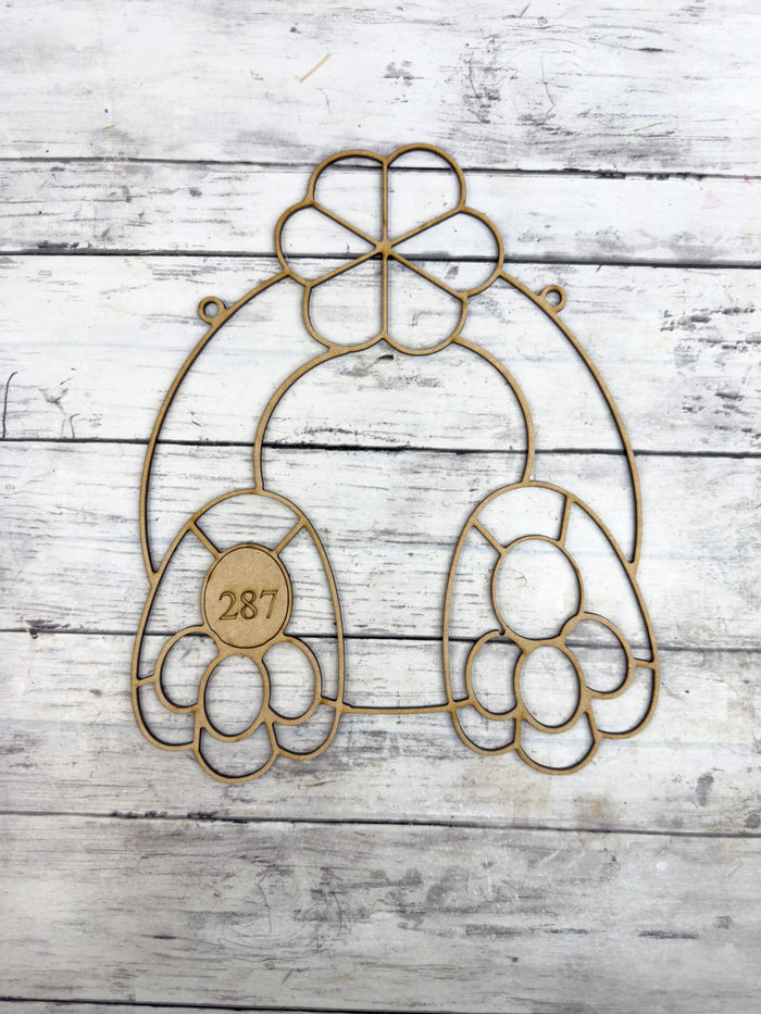 Style 287 Bunny Butt Laser Cut Outline Frame Blank
