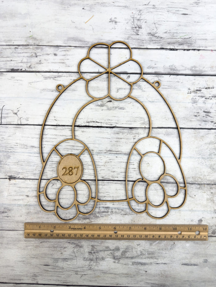 Style 287 Bunny Butt Laser Cut Outline Frame Blank