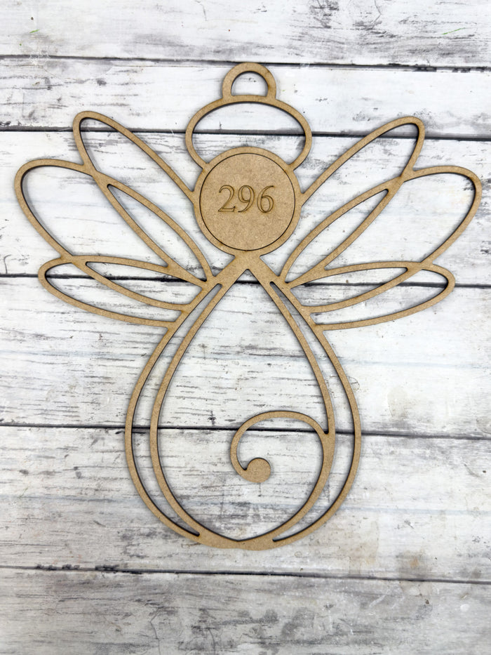 Style 296 Angelic Angel Laser Cut Outline Frame Blank
