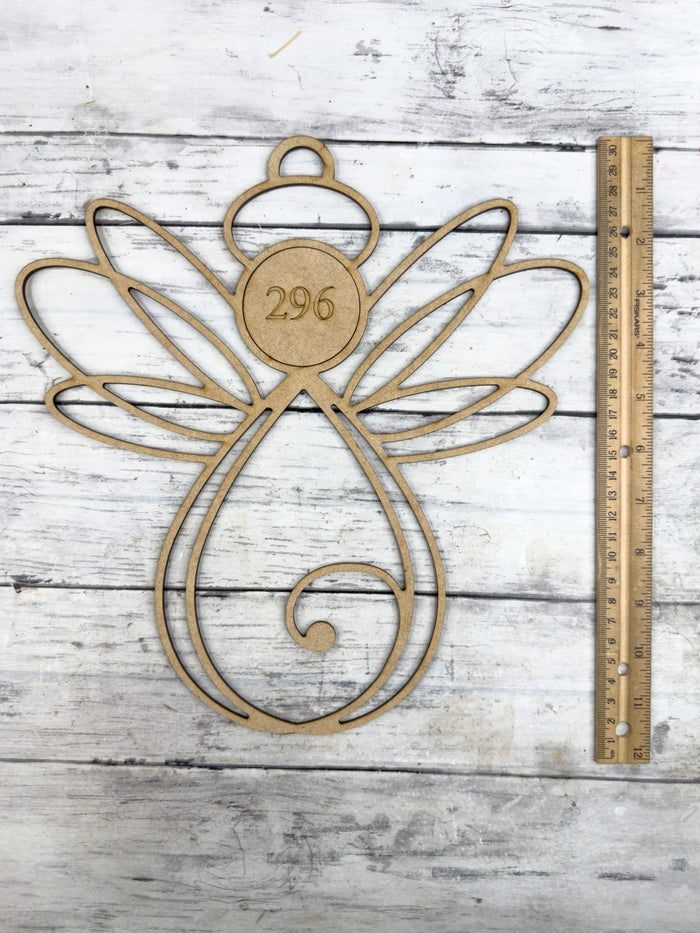 Style 296 Angelic Angel Laser Cut Outline Frame Blank