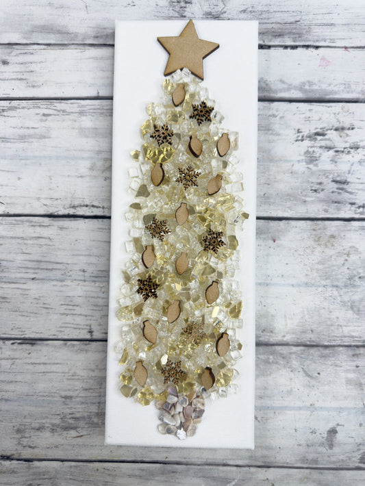 Style B 4x12 Crushed Glass Tree Canvas Project Kit