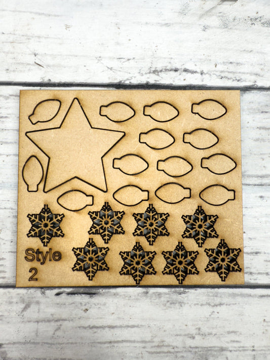 Style B for Tree Wooden Embellishments ONLY