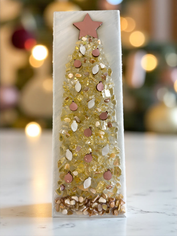 Style D 4x12 Crushed Glass Tree Canvas Project Kit