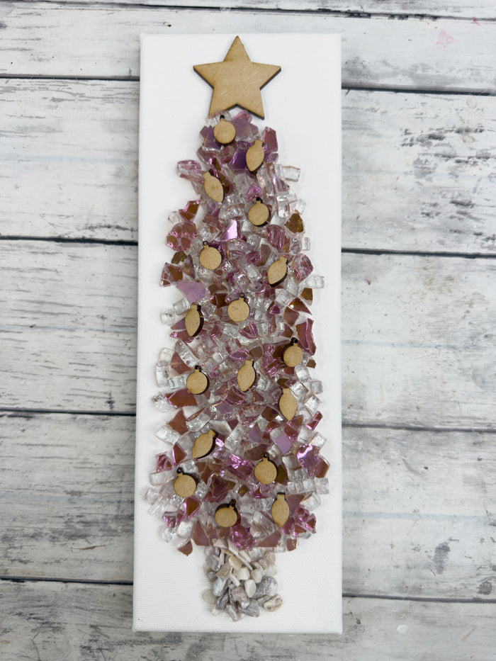 Style D 4x12 Crushed Glass Tree Canvas Project Kit