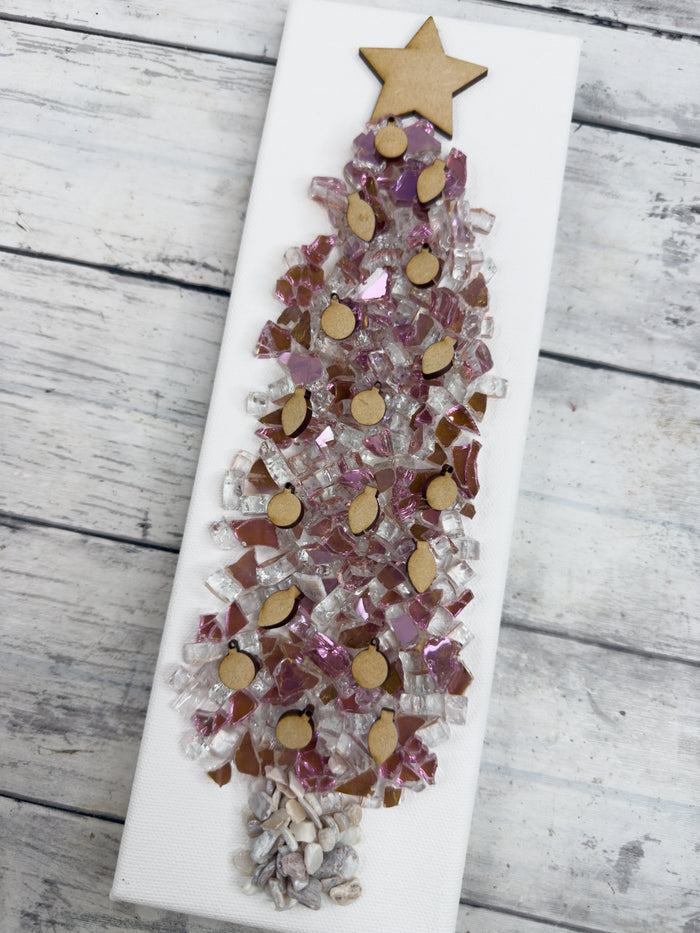 Style D 4x12 Crushed Glass Tree Canvas Project Kit