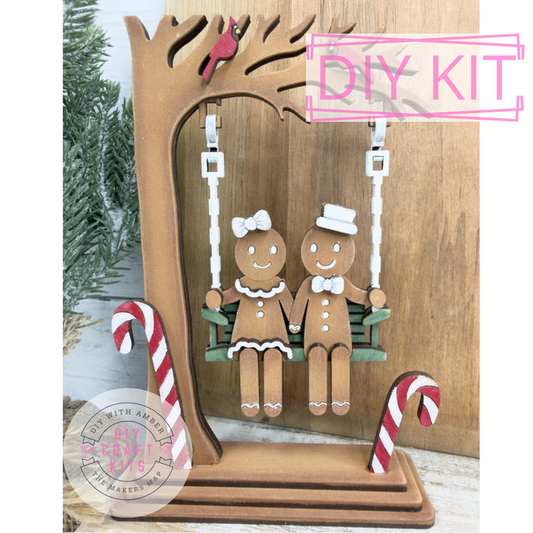 Swinging Gingerbread Couple DIY Kit