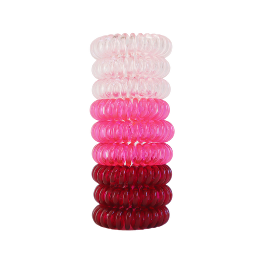 Twist Lock Hair Coil  - Rose GRADIENT 9 Pcs Set