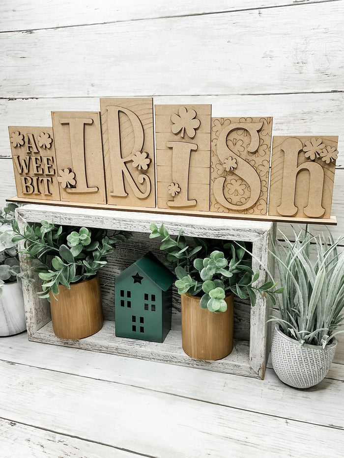 Wee bit Irish Word Shelf Sitter DIY Kit