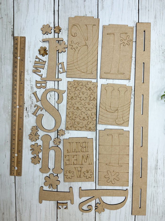 Wee bit Irish Word Shelf Sitter DIY Kit