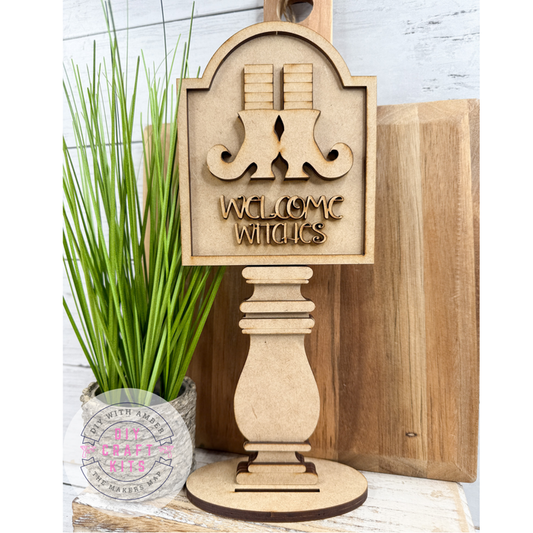 Welcome Witches Insert for Spindle Base